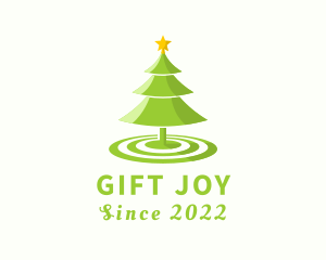 Star Christmas Tree logo design