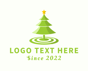 Xmas - Star Pine Tree logo design