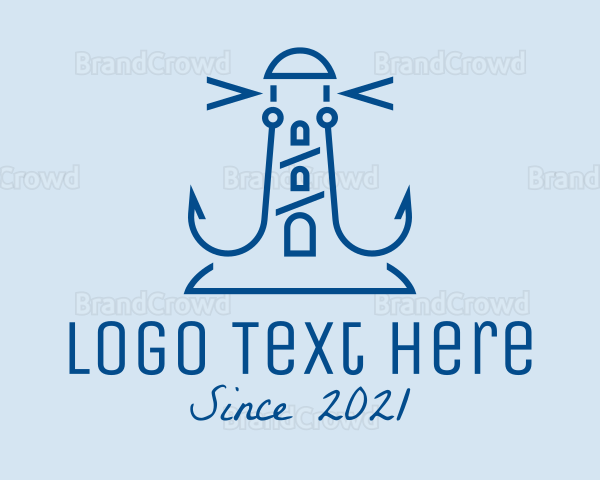 Minimalist Anchor Lighthouse Logo