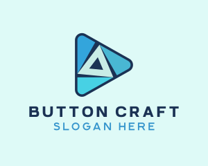 Digital Play Button logo design