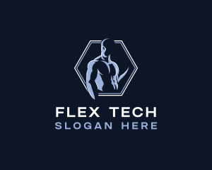 Flex - Bodybuilding Muscle Fitness logo design