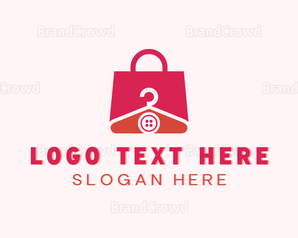 Shopping Bag Hanger Button Logo