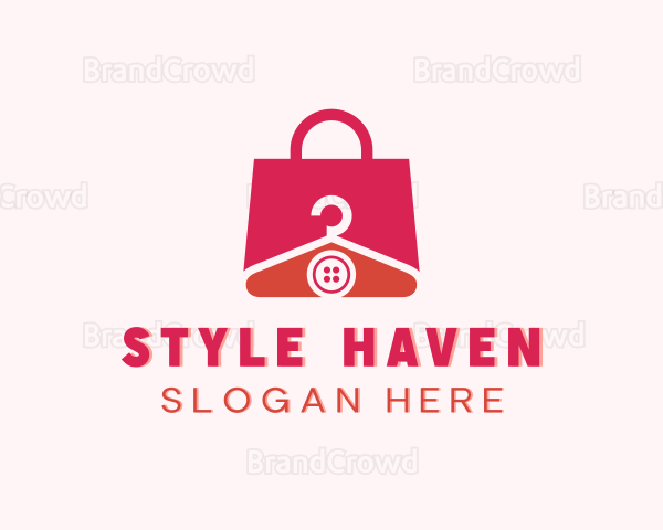 Shopping Bag Hanger Button Logo