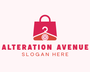 Shopping Bag Hanger Button logo design