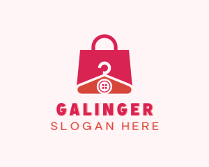 Supermarket - Shopping Bag Hanger Button logo design