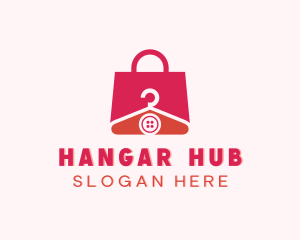 Shopping Bag Hanger Button logo design