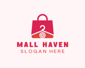 Shopping Bag Hanger Button logo design