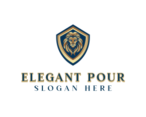 Elegant Lion Crest logo design