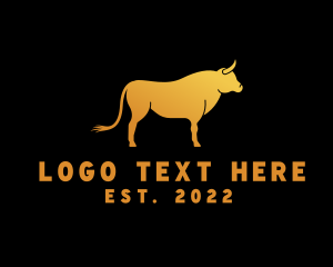 Cattle - Golden Ox Bullfighting logo design