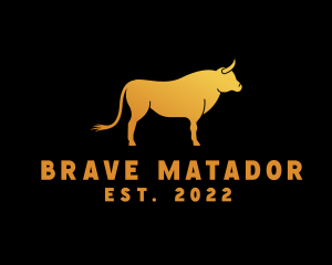 Bullfighter - Golden Ox Bullfighting logo design