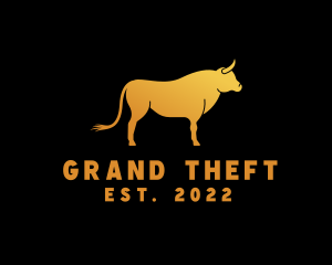 Golden - Golden Ox Bullfighting logo design