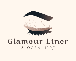 Eyeliner - Glitter Eyeliner Makeup logo design