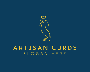 Crown Emperor Penguin  logo design