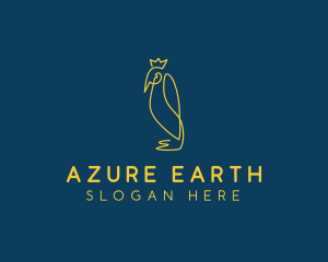 Crown Emperor Penguin  logo design