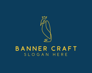 Crown Emperor Penguin  logo design