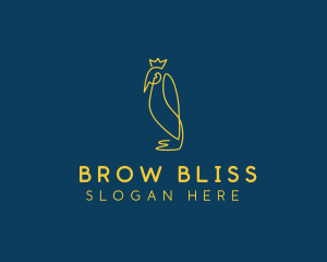 Crown Emperor Penguin  logo design