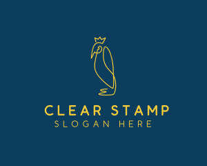 Crown Emperor Penguin  logo design