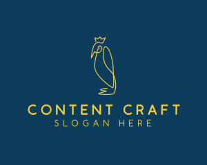 Crown Emperor Penguin  logo design