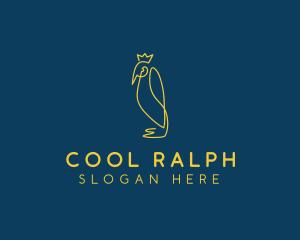 Crown Emperor Penguin  logo design