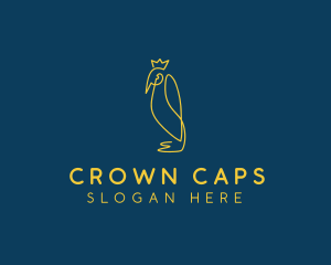 Crown Emperor Penguin  logo design