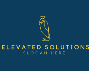 Crown Emperor Penguin  logo design