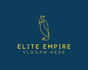 Crown Emperor Penguin  logo design