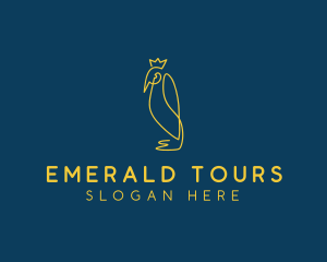 Crown Emperor Penguin  logo design