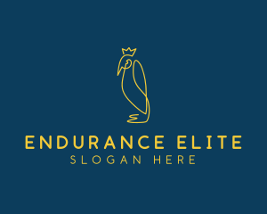 Crown Emperor Penguin  logo design