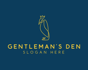 Crown Emperor Penguin  logo design