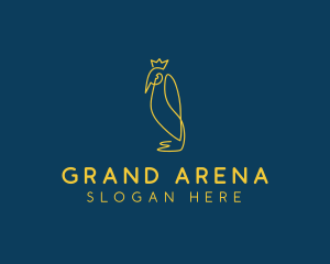 Crown Emperor Penguin  logo design