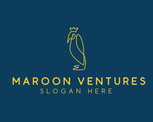 Crown Emperor Penguin  logo design