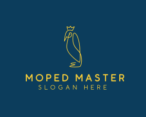 Crown Emperor Penguin  logo design