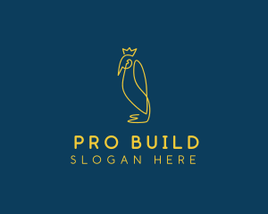 Crown Emperor Penguin  logo design