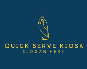 Crown Emperor Penguin  logo design