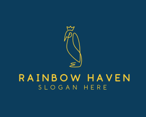 Crown Emperor Penguin  logo design