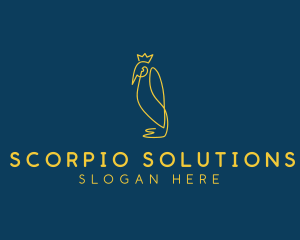 Crown Emperor Penguin  logo design