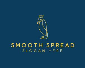 Crown Emperor Penguin  logo design