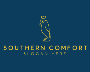 Crown Emperor Penguin  logo design