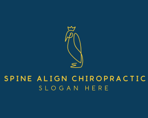 Crown Emperor Penguin  logo design