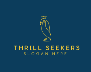 Crown Emperor Penguin  logo design