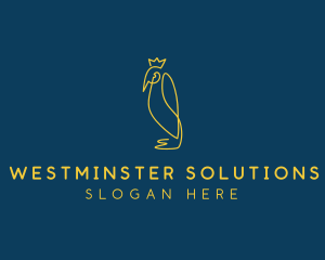 Crown Emperor Penguin  logo design