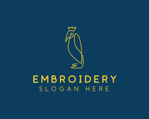 Crown Emperor Penguin  logo design