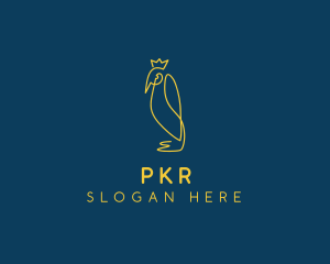 Crown Emperor Penguin  logo design