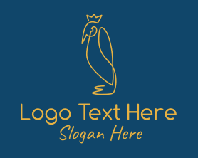 King - King Emperor Penguin logo design