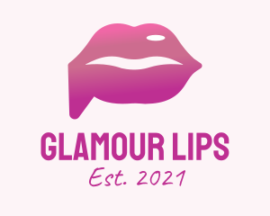 Lipstick - Lipstick Chat Bubble logo design