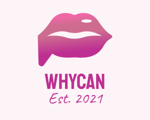 Message - Lipstick Chat Bubble logo design