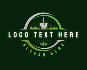 Lawn - Gardening Landscape Shovel logo design
