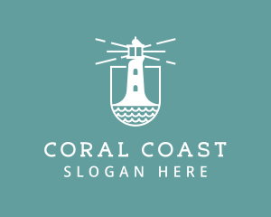 Classic Seaside Lighthouse logo design