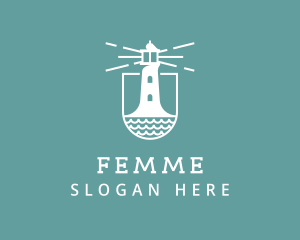 Classic Seaside Lighthouse logo design