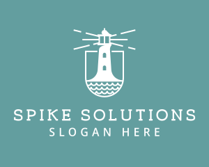 Classic Seaside Lighthouse logo design